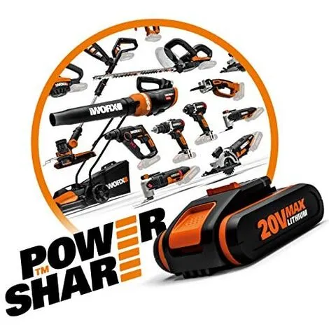Worx WX800.9 - Meuleuse D'angle Radiale 115mm 20V, 8600RPM, 1 Disque De Coupe De Métal, 20 V 2 Worx WX800.9 - Meuleuse D'angle Radiale 115mm 20V, 8600RPM, 1 Disque De Coupe De Métal, 20 V – Image 2