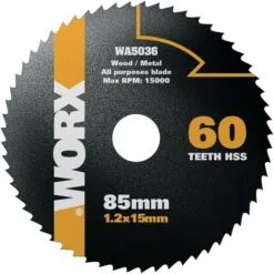 Lame De Scie Circulaire Worx WA5036 Hss 85 Mm 60T