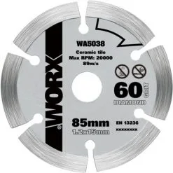 Lame De Scie Circulaire Worx WA5038 Diamant 85 Mm