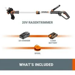 WORX Coupe Bordure Sans Fil Avec Batterie, 1pc 2.0Ah 20V, WG163E.2, Batterie Powershare -Promos WORX Boutique 58757680 5
