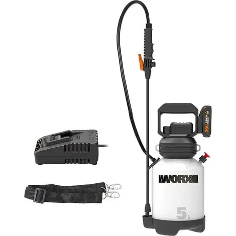 WORX Pulvérisateur De Jardin Sans Fil 18V(20V MAX) WG829E, PowerShare, Réservoir De 5L 1 WORX Pulvérisateur De Jardin Sans Fil 18V(20V MAX) WG829E, PowerShare, Réservoir De 5L