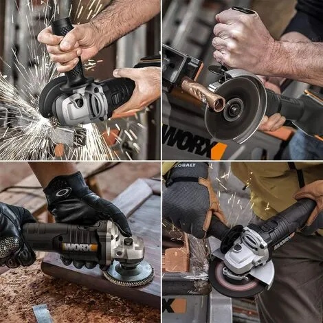 Worx Meuleuse D'angle Sans Fil 18V(20V MAX), Brushless, WX812.1, Batterie Powershare 4 Worx Meuleuse D'angle Sans Fil 18V(20V MAX), Brushless, WX812.1, Batterie Powershare – Image 4