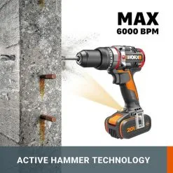 WORX 18V(20V MAX) Perceuse à Percussion WX354.1, Moteur Sans Balai, PowerShare 7 WORX 18V(20V MAX) Perceuse à Percussion WX354.1, Moteur Sans Balai, PowerShare -Promos WORX Boutique 58757697 3