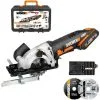 WORX 18V(20V MAX) Scie Circulaire Sans Fil, WX527.1, Batterie Powershare