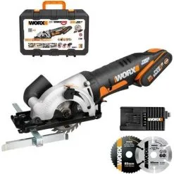 WORX 18V(20V MAX) Scie Circulaire Sans Fil, WX527.1, Batterie Powershare