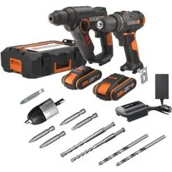 WORX Perceuse-visseuse + Marteau Perforateur Combo Kit WX927 20V (2 Batteries) -Promos WORX Boutique 61225295 3